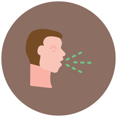 Coughing Person icon vector image. Can be used for Tuberculosis.