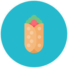 Breakfast Burrito icon vector image. Can be used for Brunch.