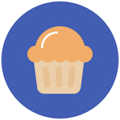 Muffin icon vector image. Can be used for Brunch.