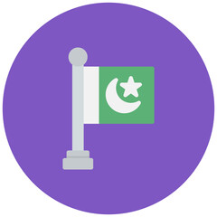 Islamic Flag icon vector image. Can be used for Islamic New Year.