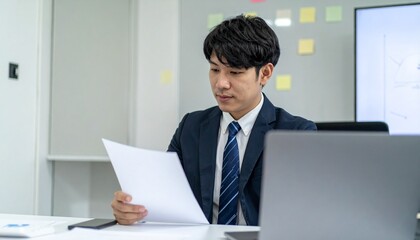 避難マップを確認するビジネスパーソン