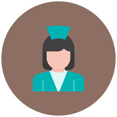 Nurse icon vector image. Can be used for Physical Wellbeing.