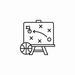 basketball coach board icon sign vector