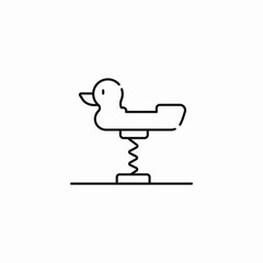 playground spring duck icon sign vector