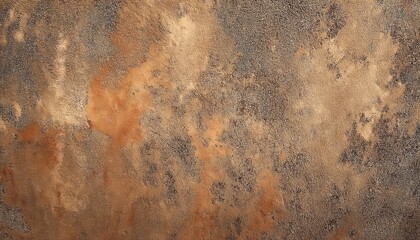  weathered rust and sandstone textured wall surface with earthy tones of brown, ochre, and gray for industrial background, interior design detail, poster texture, or grunge style branding element