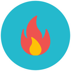 Fire icon vector image. Can be used for Skin Burns.