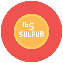 Sulfur icon vector image. Can be used for Raw Metrial.