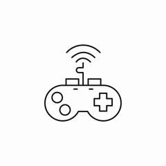 wireless game controller icon sign vector