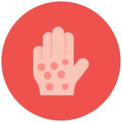 Obraz premium Itchy Skin icon vector image. Can be used for Allergy Symptoms.