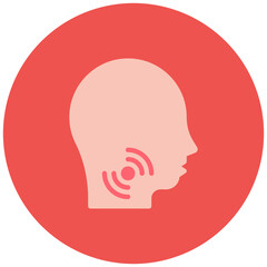 Throat Itching icon vector image. Can be used for Allergy Symptoms.