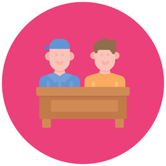 Classmates icon vector image. Can be used for Social Relationship.