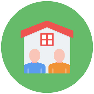 Roommates icon vector image. Can be used for Social Relationship.