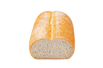 White bread on a white isolated background