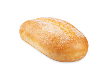 White bread on a white isolated background