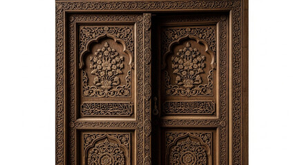 old wooden door with ornament