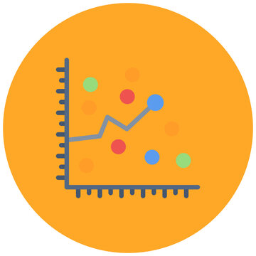 Scatter Plot icon vector image. Can be used for Data Science.