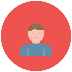 Unmotivated icon vector image. Can be used for Burnout.