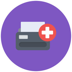 Obraz premium Print Job icon vector image. Can be used for 3d Printing.