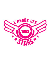1993 annee anniversaire stars logo