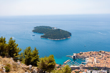 A breathtaking perspective of Dubrovnik’s Old Town, highlighting its well-preserved medieval...