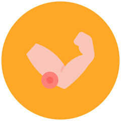 Golfers Elbow icon vector image. Can be used for Body Ache.