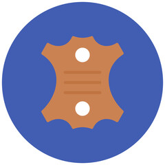 Leather icon vector image. Can be used for Crafting.