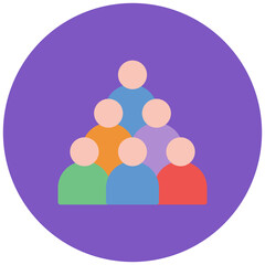 Crowd icon vector image. Can be used for Rock and Roll.