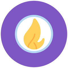 Naklejka premium Flame Circle icon vector image. Can be used for Oil And Gas.