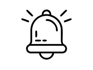 Fototapeta premium Two-Tone Alarm Bell Icon - Editable Stroke Alert Symbol for UI/UX & App Notifications