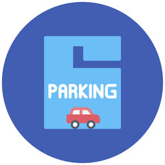 Parking Permit icon vector image. Can be used for Parking.
