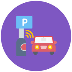 Parking Sensor icon vector image. Can be used for Parking.
