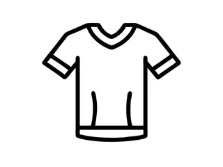 T-Shirt Line Icon Vector - Editable Stroke Sportswear & Unisex Apparel Outline