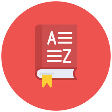 Dictionary icon vector image. Can be used for Literature.