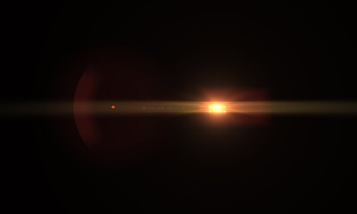 Color Lens Flare light over Black Background. Easy to add overlay or screen filter over Photos