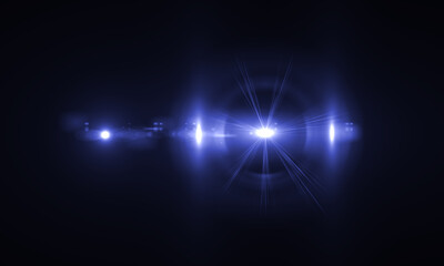 Color Lens Flare light over Black Background. Easy to add overlay or screen filter over Photos