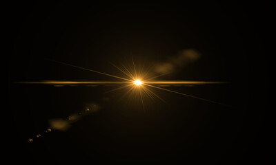 Color Lens Flare light over Black Background. Easy to add overlay or screen filter over Photos