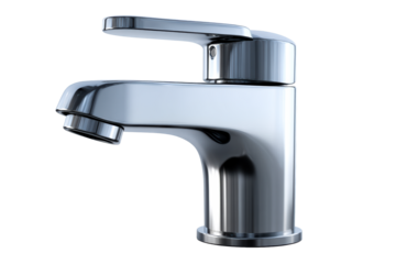 Modern chrome faucet with sleek design and polished finish