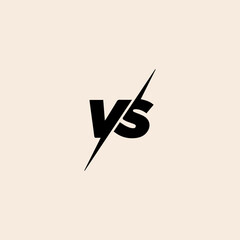 Versus sign icon flat vector design. 