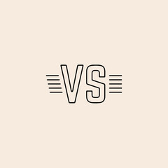 Obraz premium Versus sign icon flat vector design.