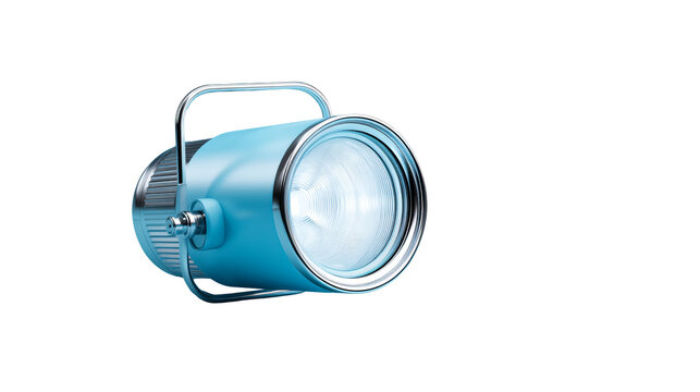 Modern spot light with sleek design and vibrant blue color