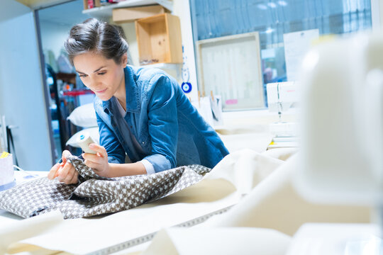 young woman working in factory