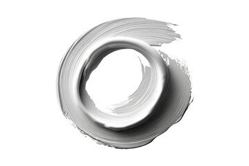 Abstract circular brushstroke design on a transparent background
