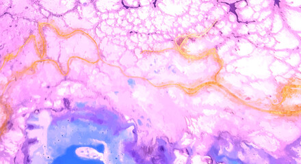 Vibrant Abstract Purple and Blue Ink Texture – Fluid Alcohol Ink Flow with Marble-Like Organic Pattern for Backgrounds, Wallpapers, and Artistic Projects