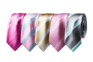 Stylish striped neckties in vibrant colors