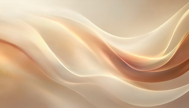 luxurious fluid beige and gold abstract wave background with glowing silk texture and soft shimmer for web design, branding, digital wallpaper, or print media

