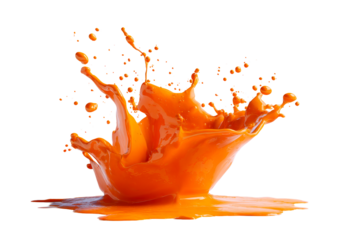 Dynamic orange splash capturing motion and vibrant color