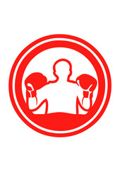 Fototapeta premium boxe americaine logo boxing logo