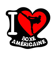 I love boxe americaine coeur
