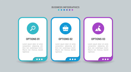 Horizontal progress bar featuring 3 arrow-shaped elements, symbolizing three six stages of business strategy and progression. Clean timeline infographic design template. Vector for presentation