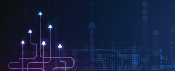 Abstract arrows for business or technology presentation